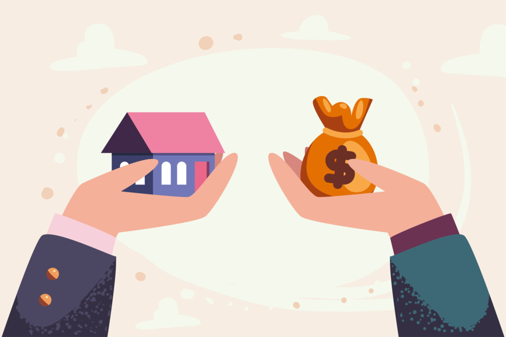 Exchange cash for real estate